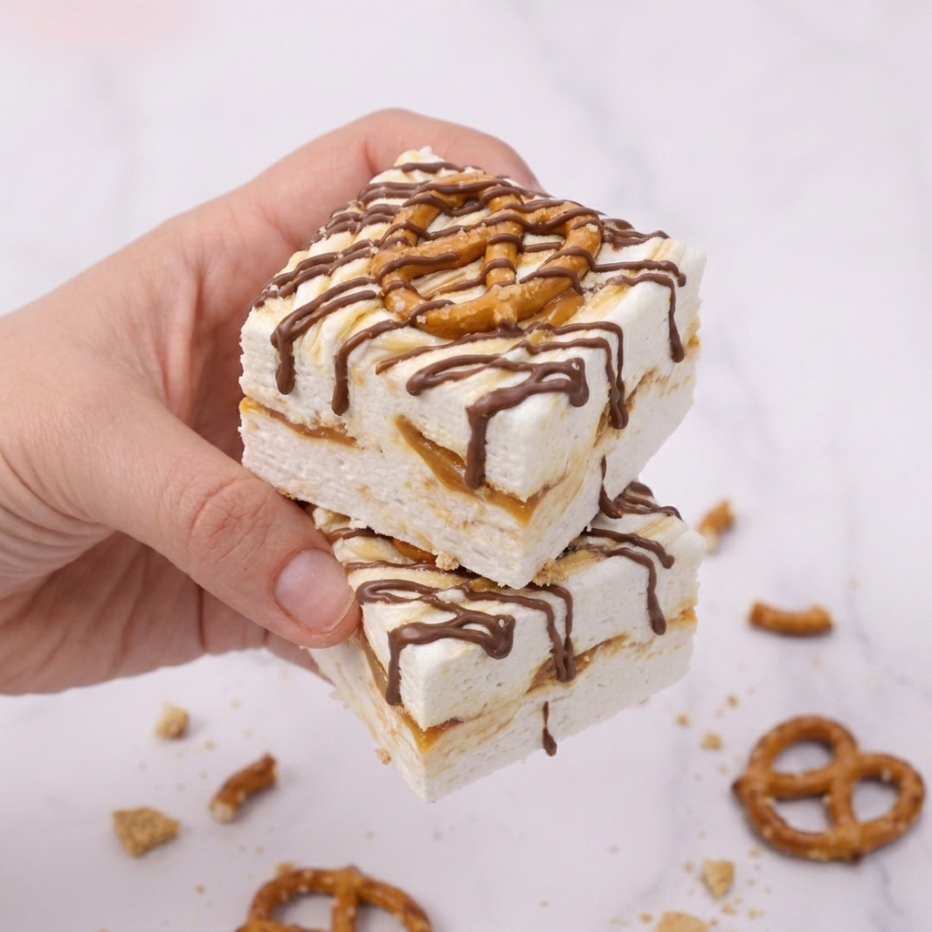 Caramel Chocolate Pretzel Mallows